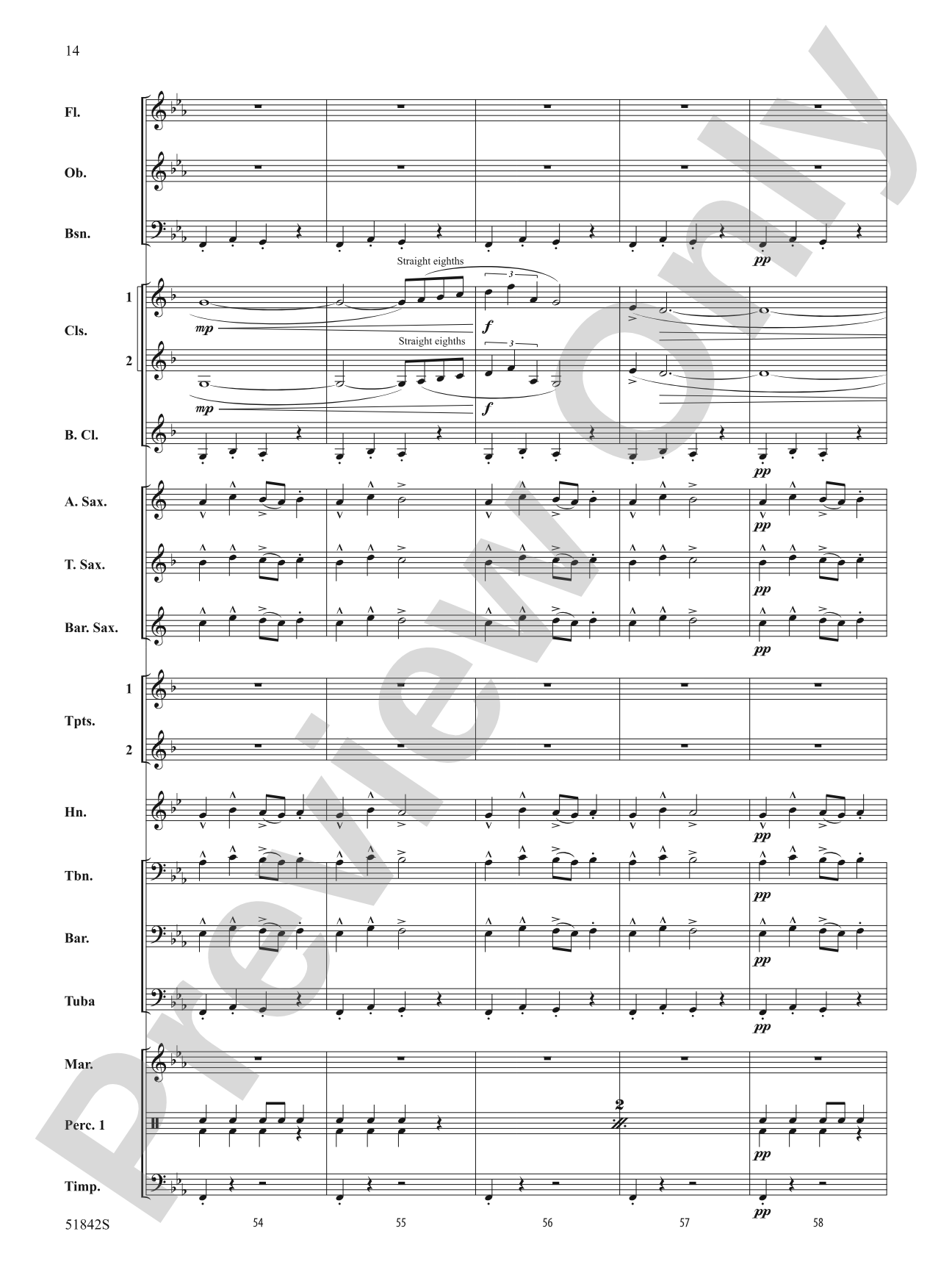 Pavanne: Concert Band Conductor Score & Parts