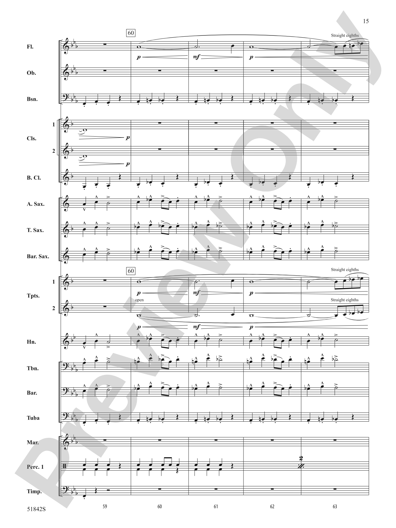 Pavanne: Concert Band Conductor Score & Parts