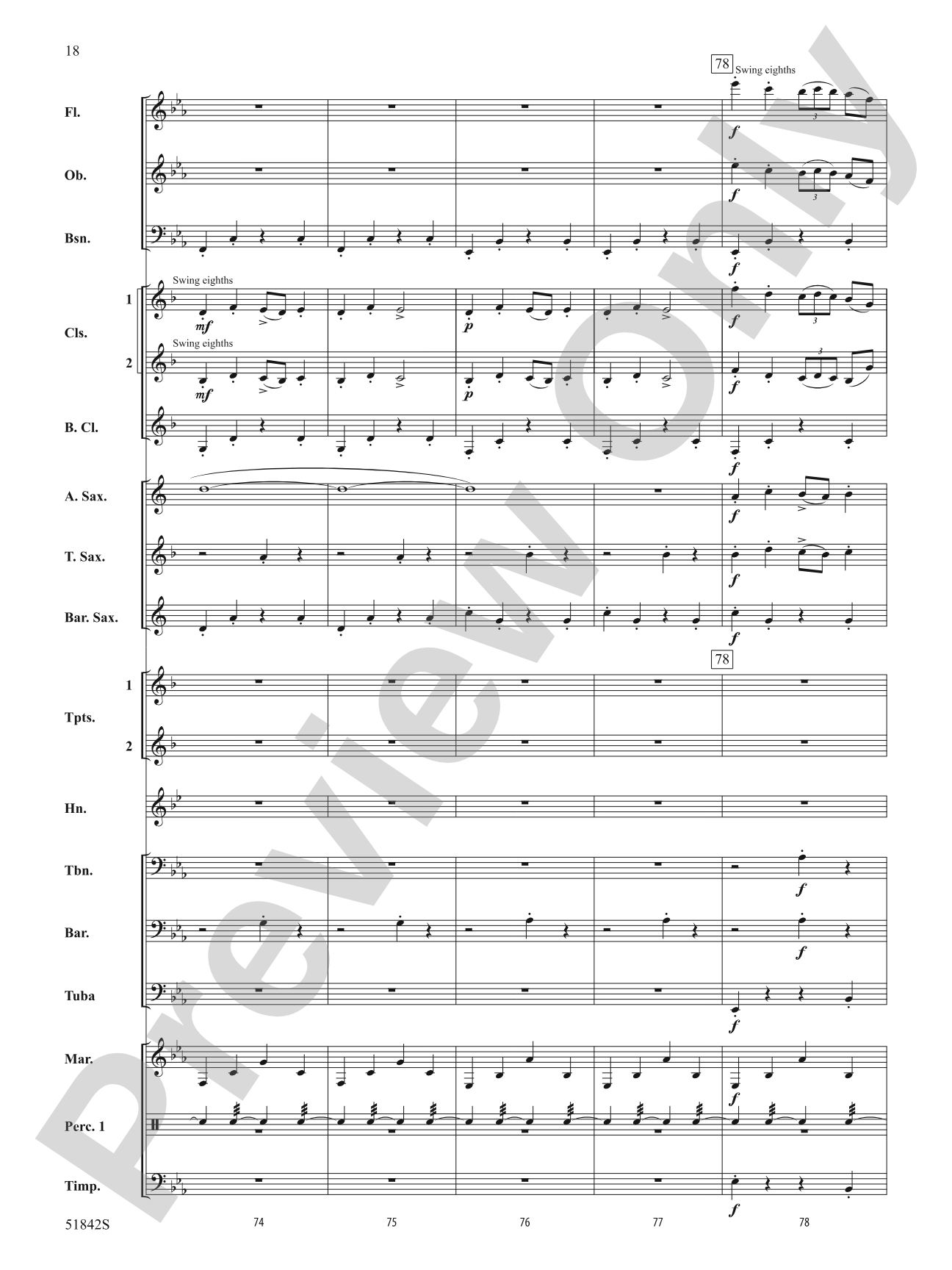Pavanne: Concert Band Conductor Score & Parts