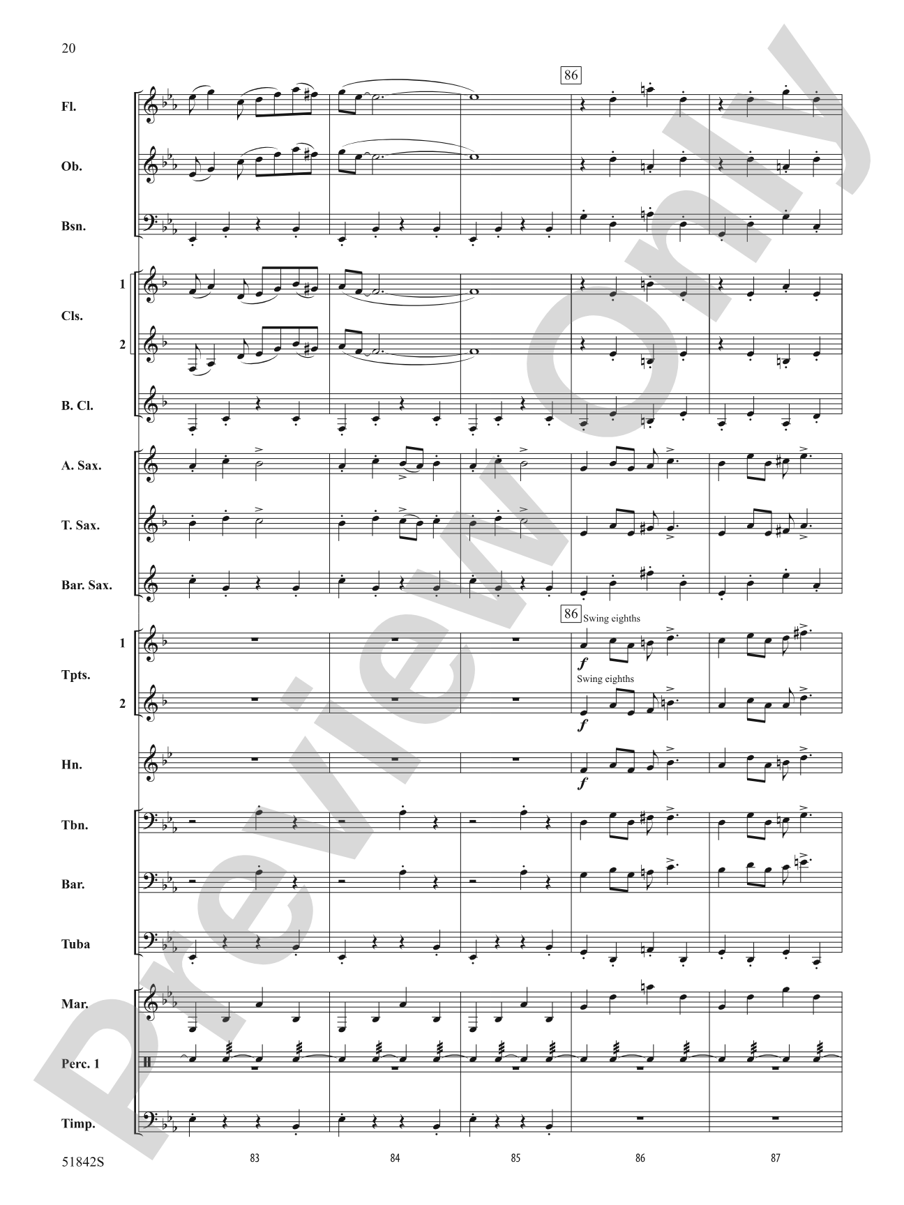 Pavanne: Concert Band Conductor Score & Parts