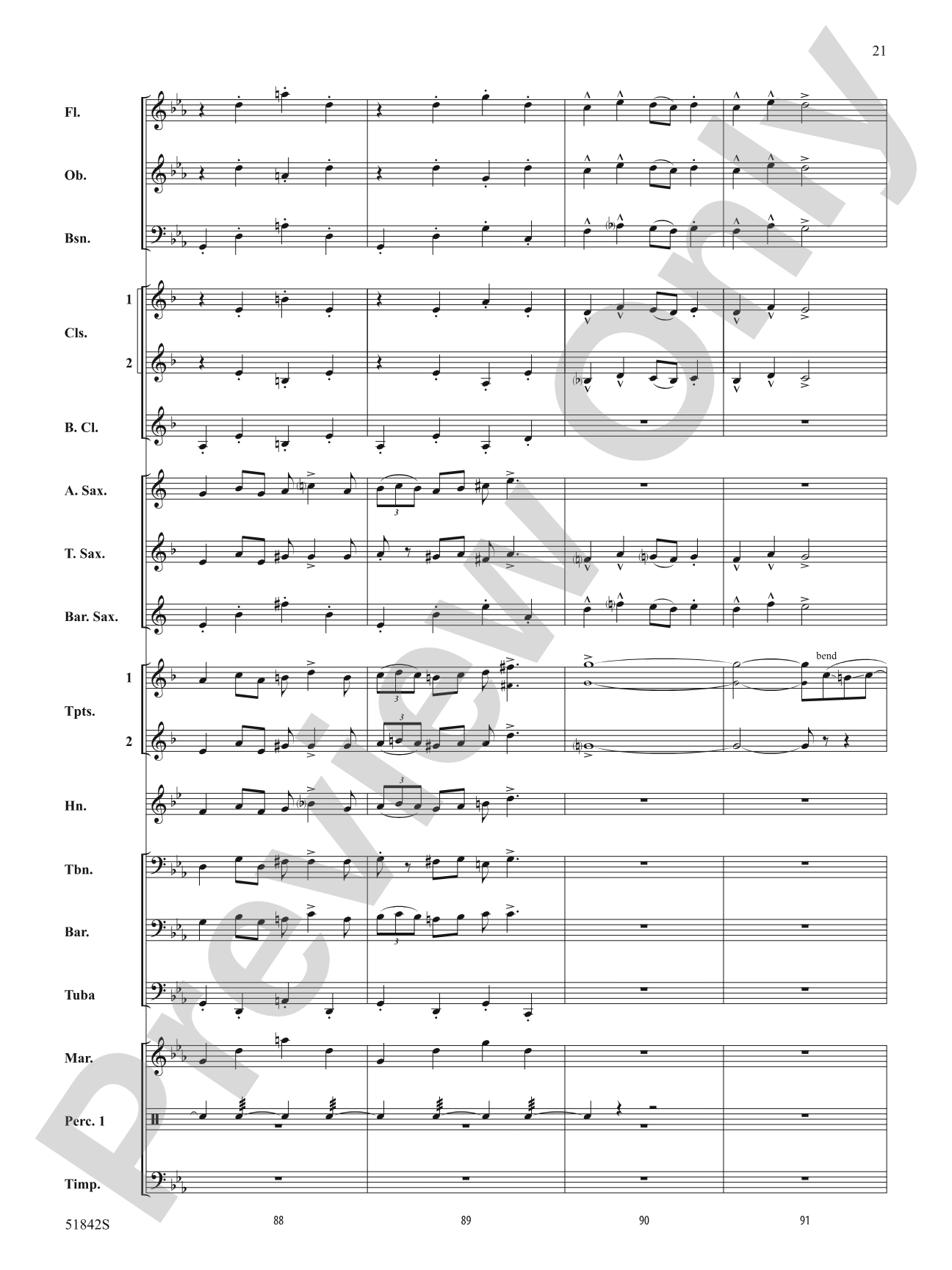 Pavanne: Concert Band Conductor Score & Parts