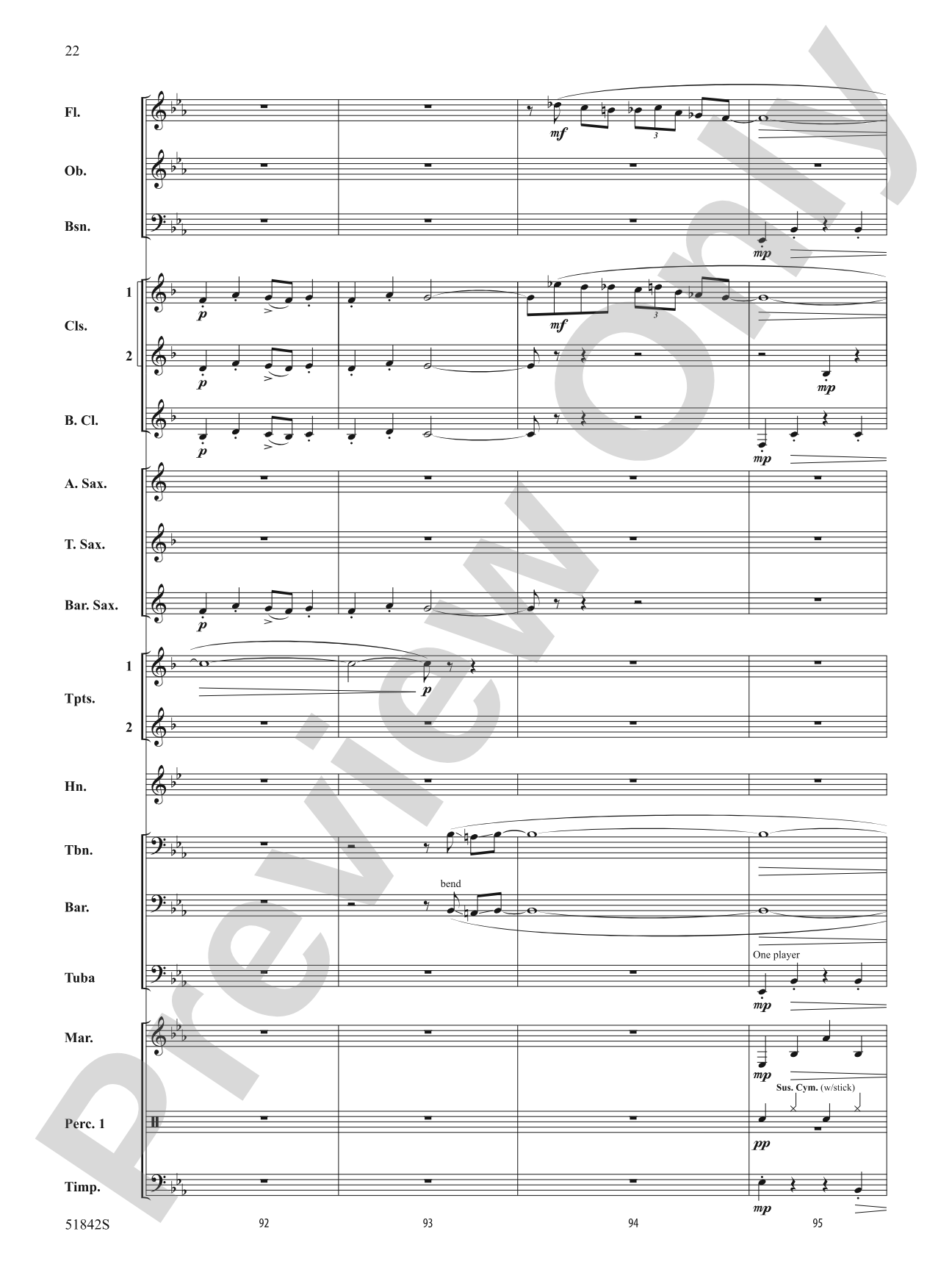 Pavanne: Concert Band Conductor Score & Parts