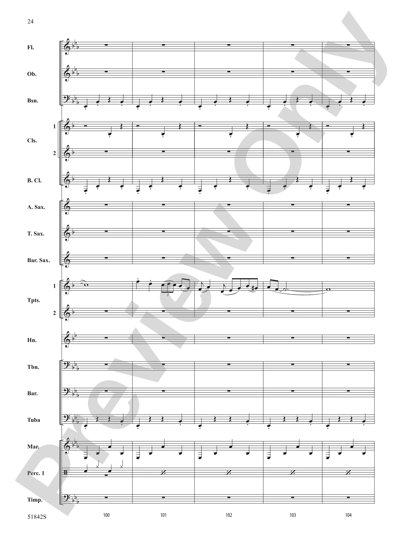 Pavanne: Concert Band Conductor Score & Parts
