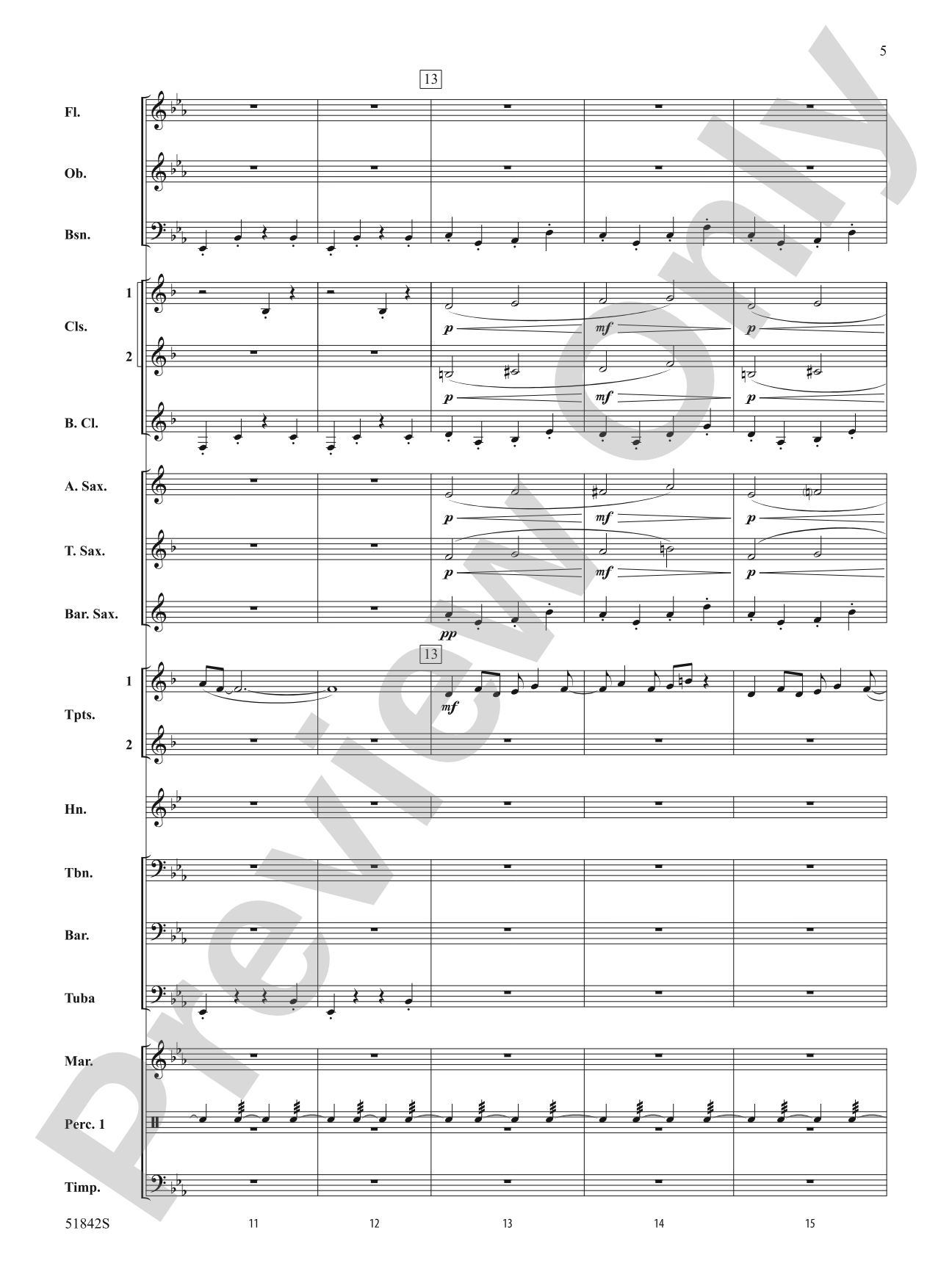 Pavanne: Concert Band Conductor Score & Parts