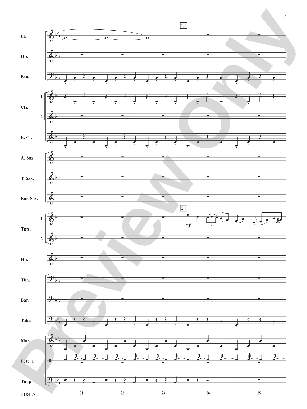 Pavanne: Concert Band Conductor Score & Parts