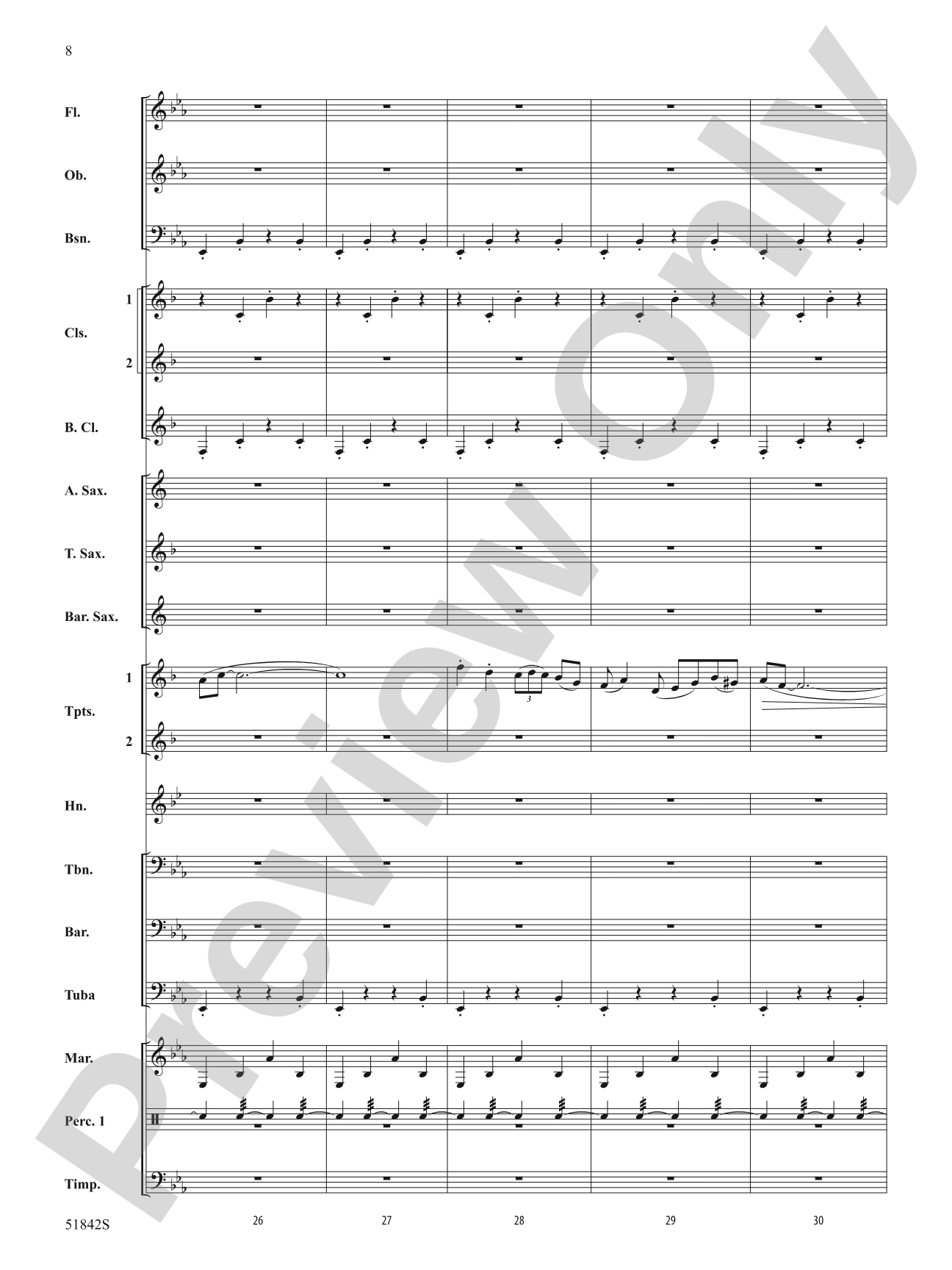 Pavanne: Concert Band Conductor Score & Parts