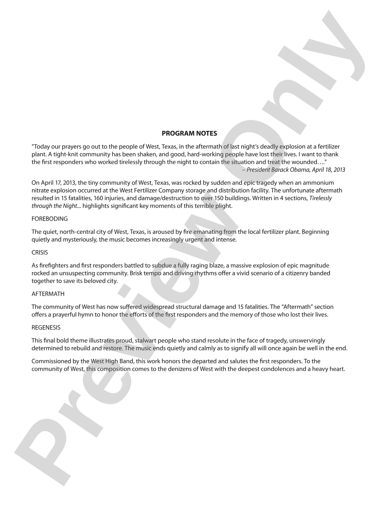 Tirelessly Through the Night...: Concert Band Conductor Score & Parts