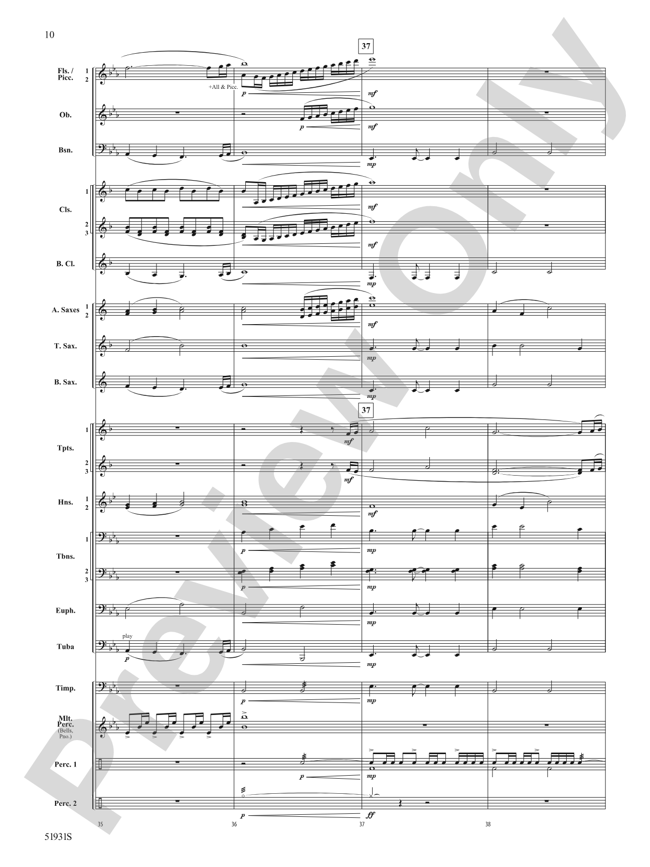 The Trace: Concert Band Conductor Score & Parts