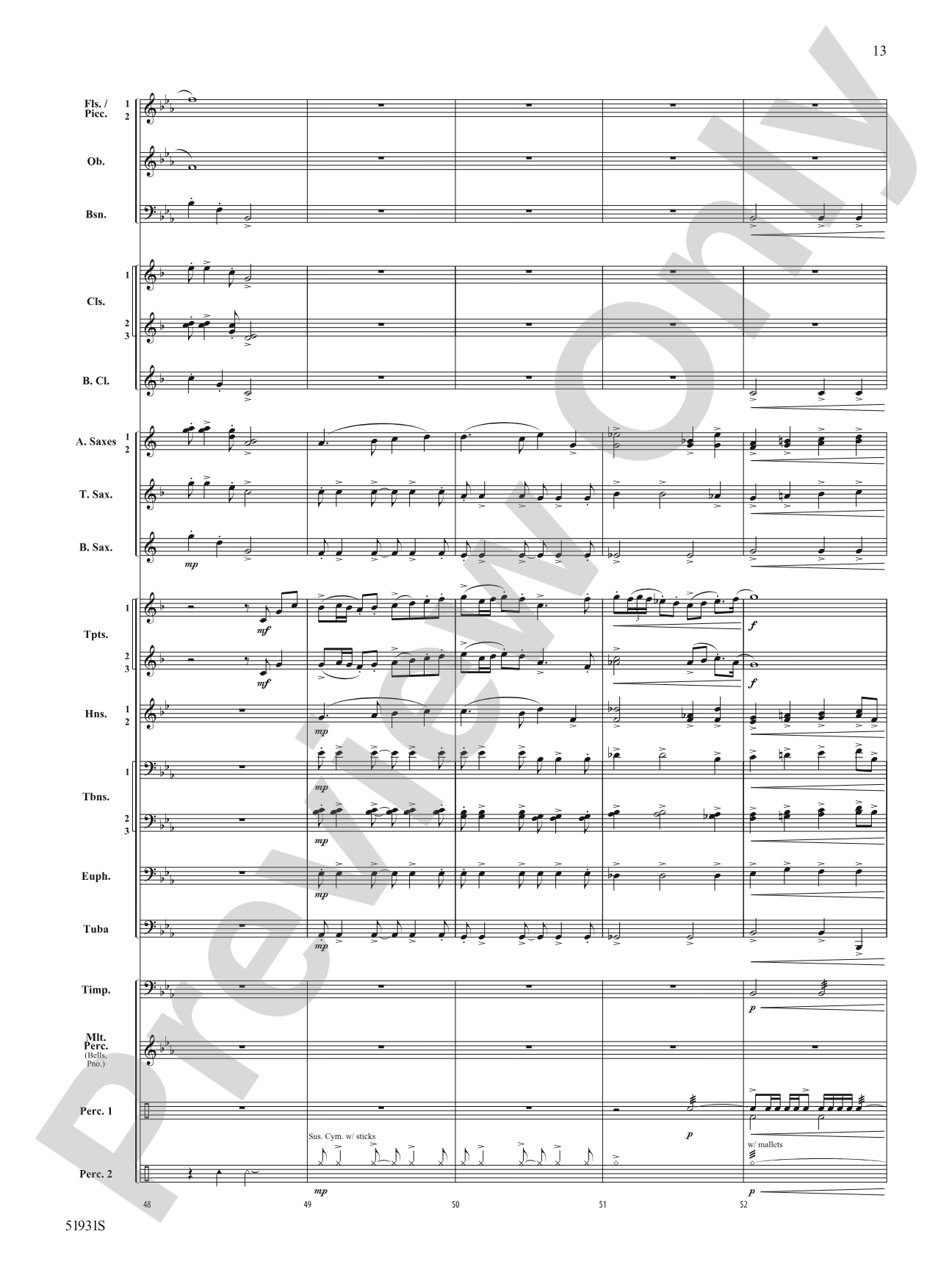 The Trace: Concert Band Conductor Score & Parts