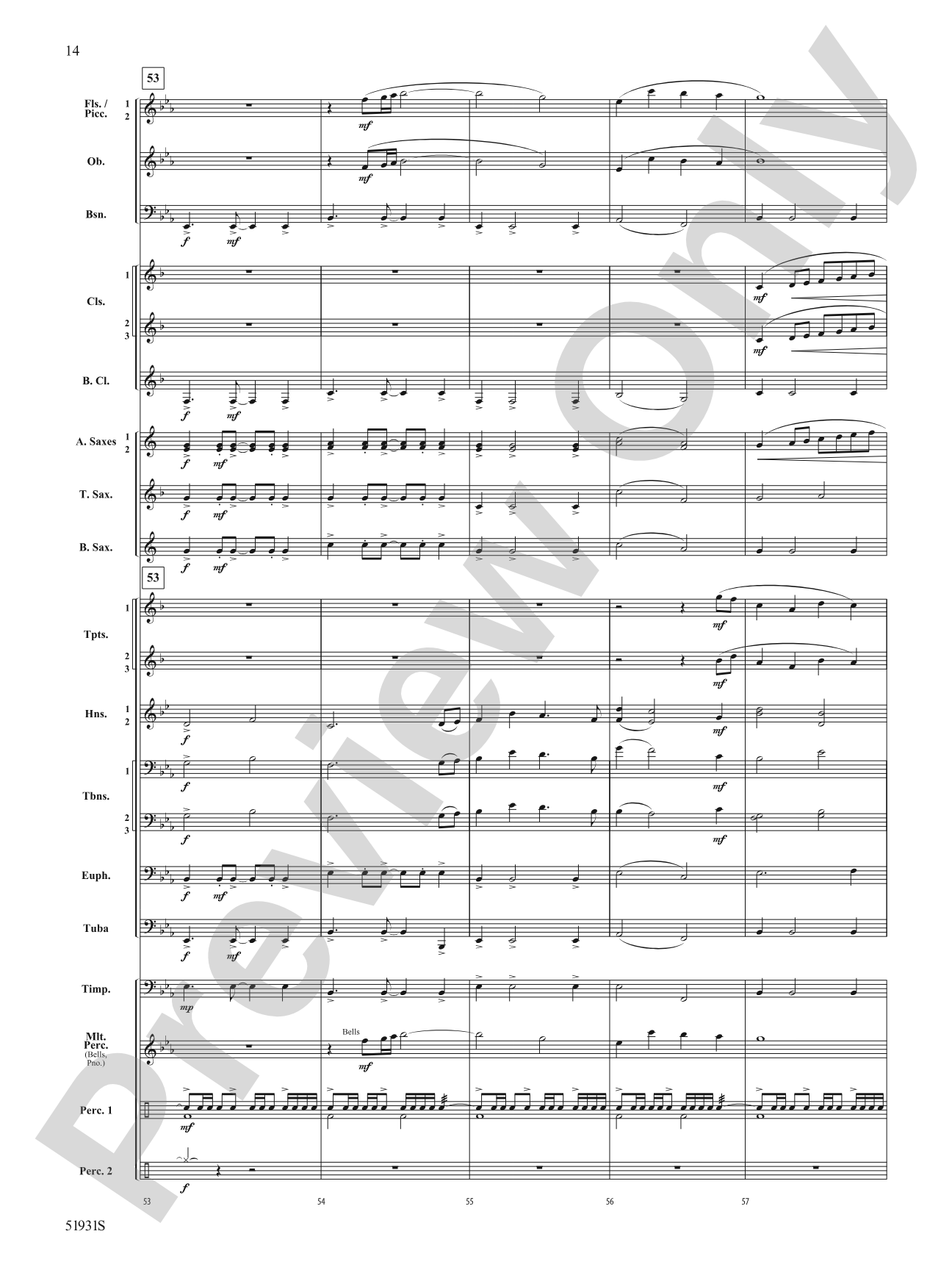 The Trace: Concert Band Conductor Score & Parts