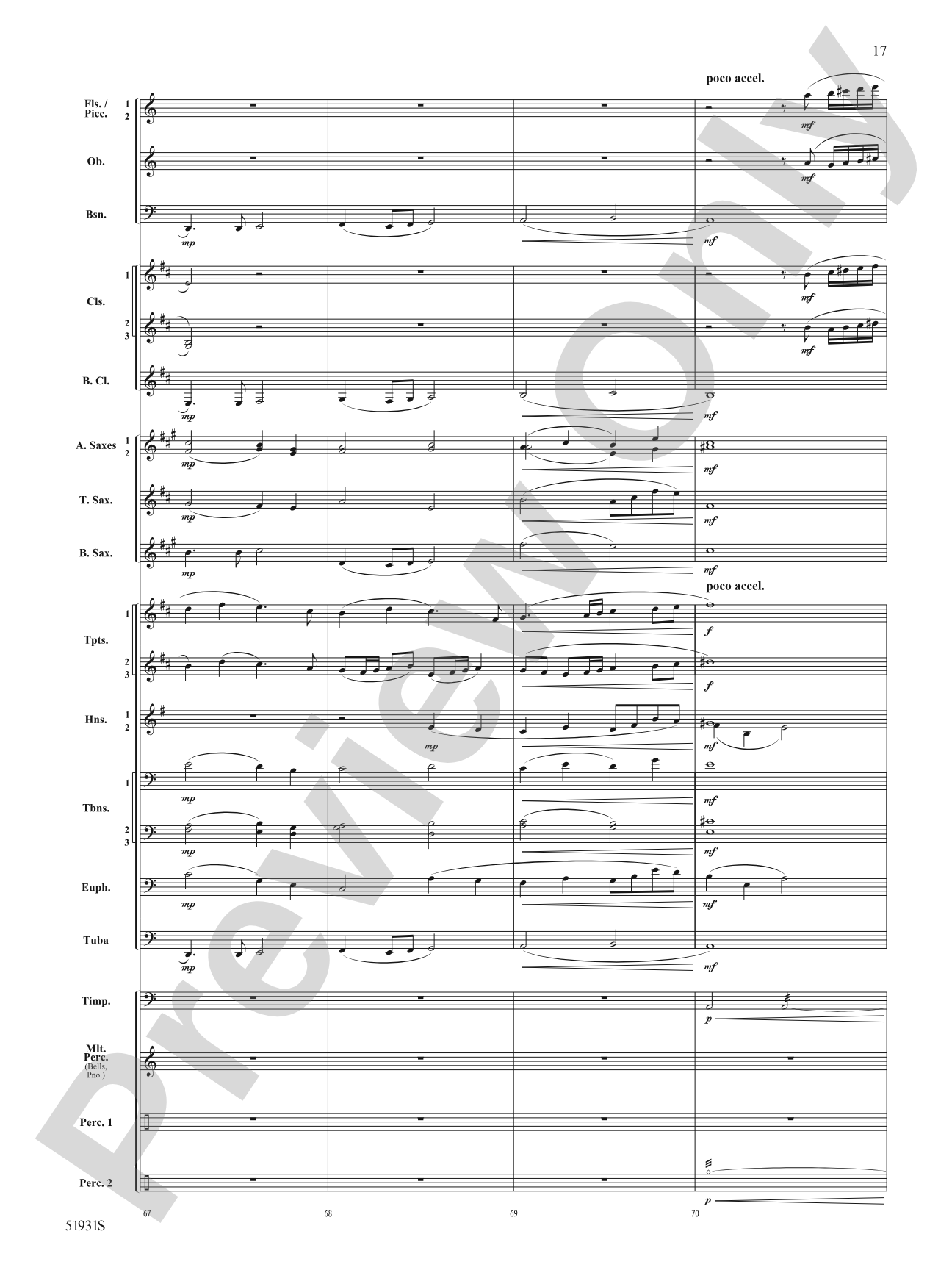 The Trace: Concert Band Conductor Score & Parts
