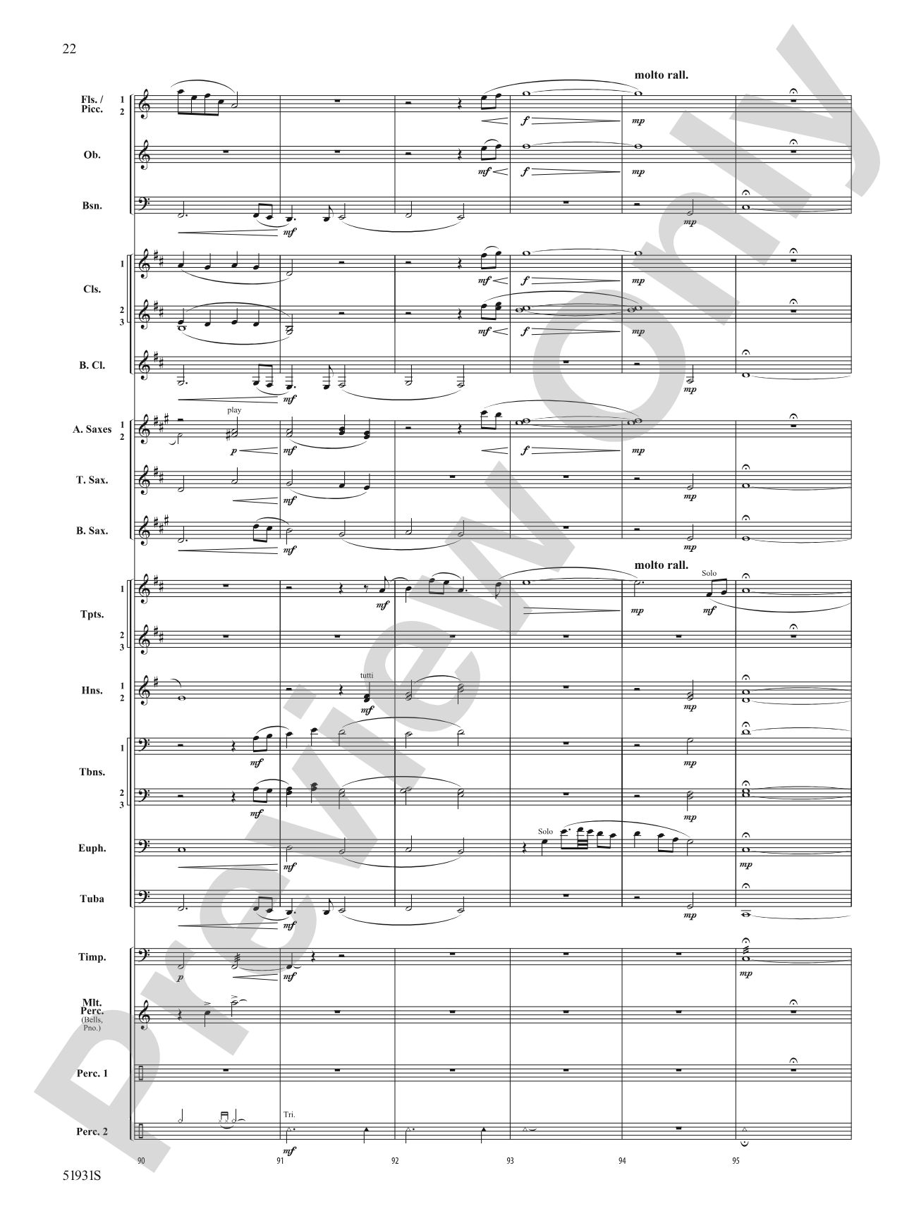 The Trace: Concert Band Conductor Score & Parts