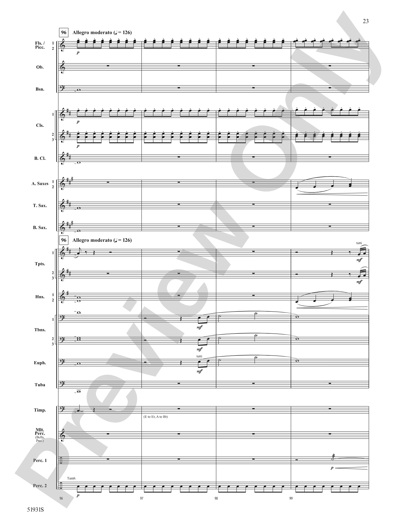 The Trace: Concert Band Conductor Score & Parts