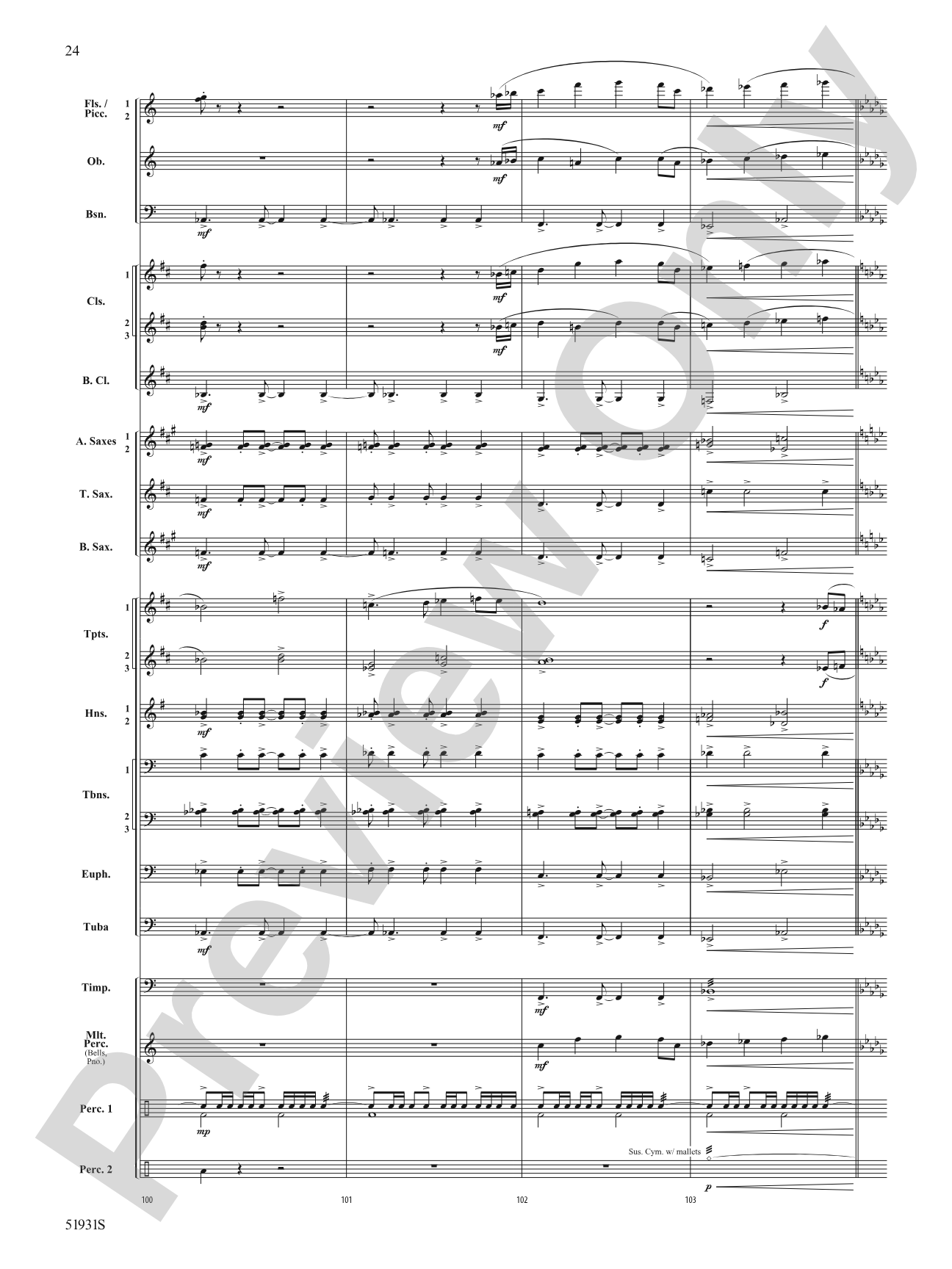 The Trace: Concert Band Conductor Score & Parts