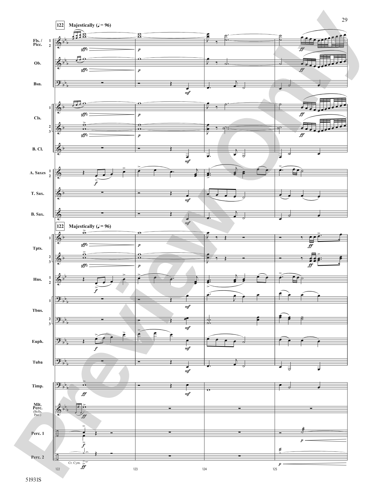 The Trace: Concert Band Conductor Score & Parts