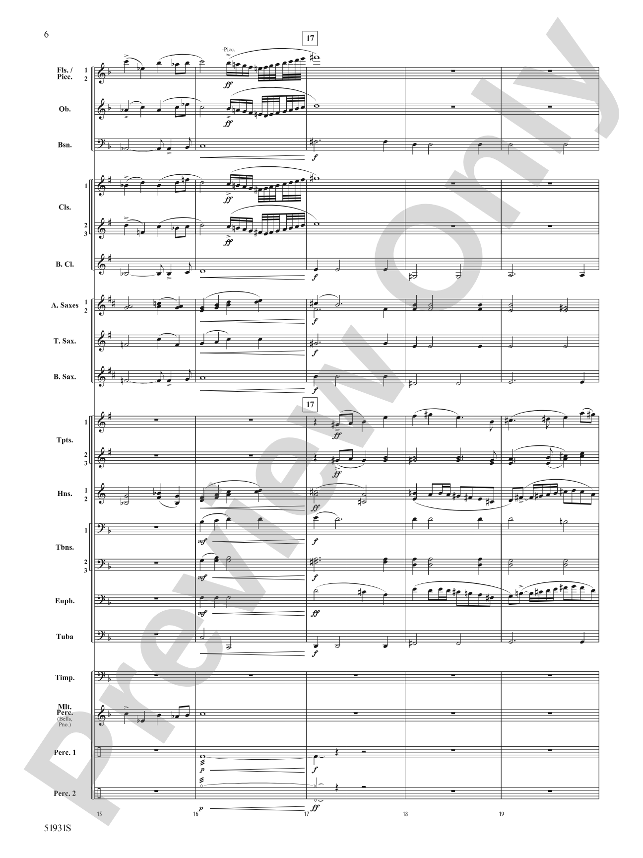 The Trace: Concert Band Conductor Score & Parts