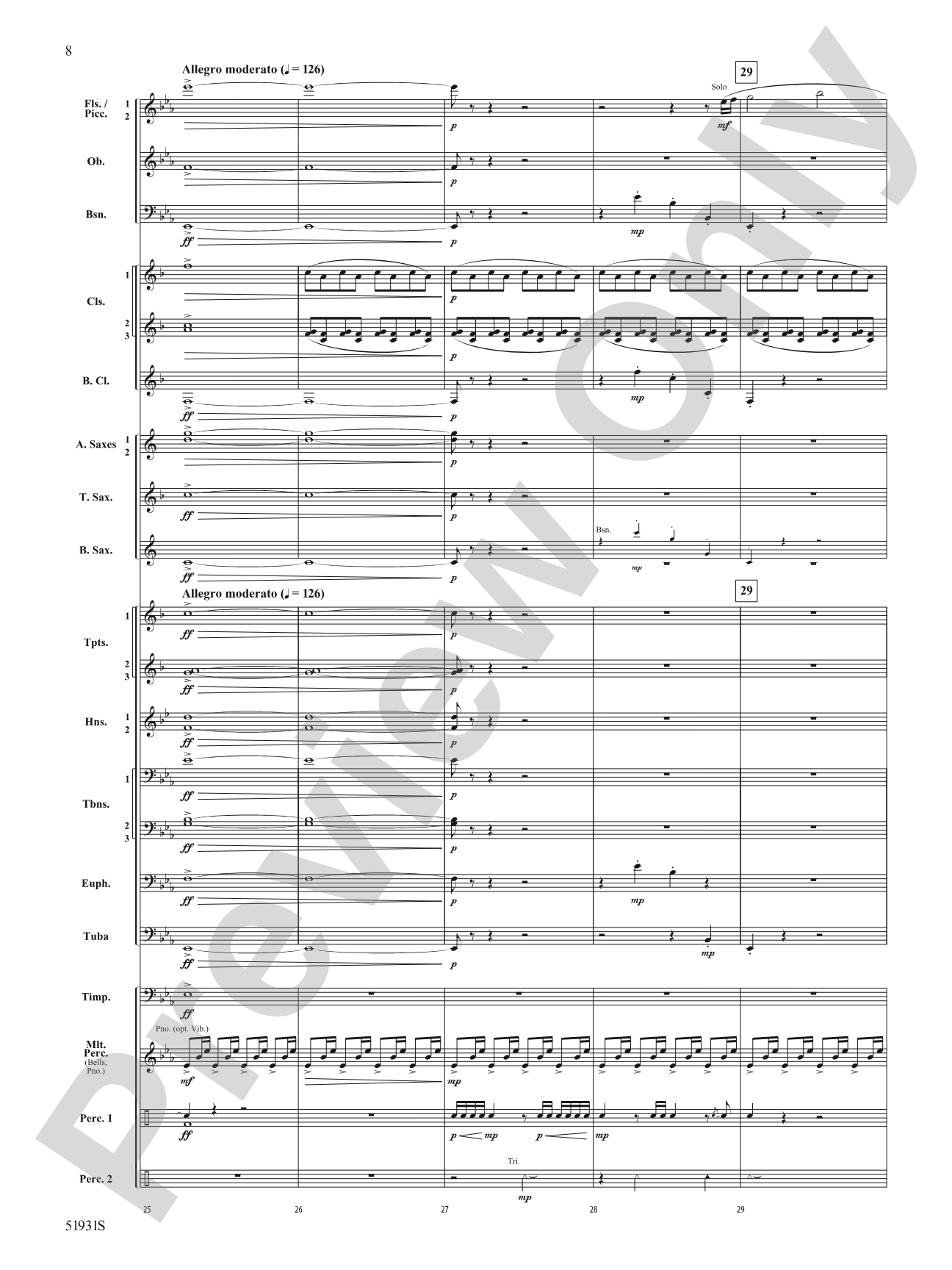 The Trace: Concert Band Conductor Score & Parts