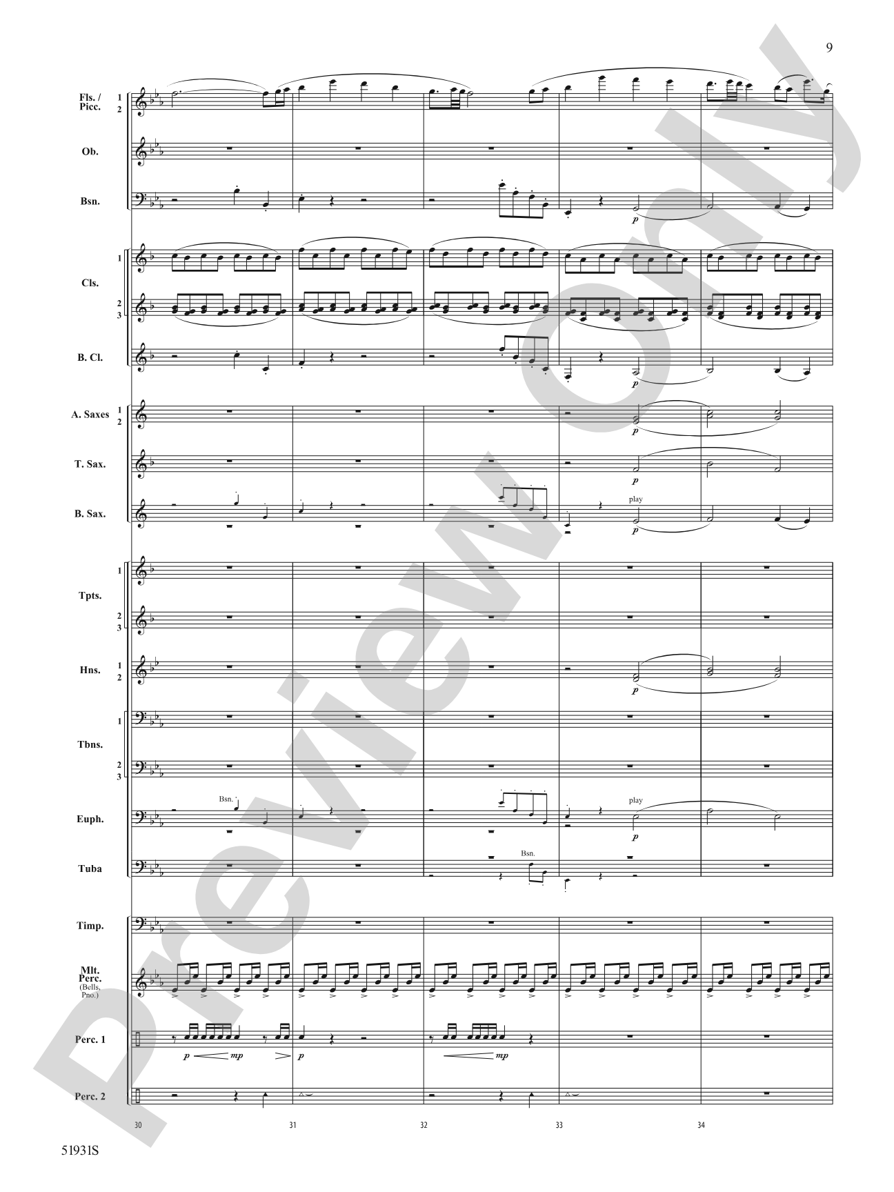 The Trace: Concert Band Conductor Score & Parts