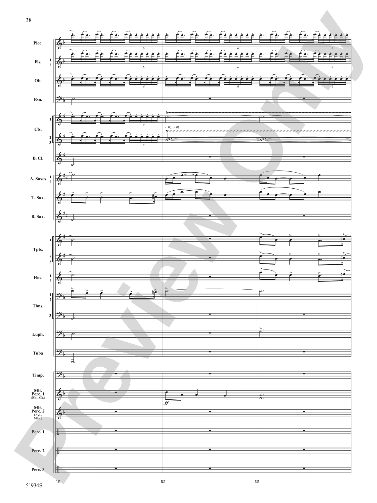 Pirates Revenge: Concert Band Conductor Score & Parts