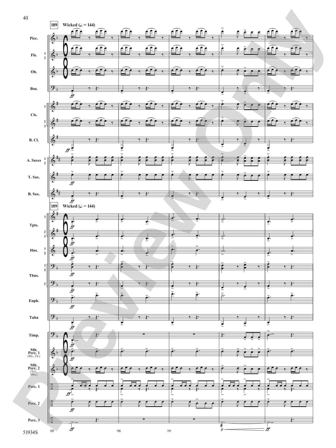 Pirates Revenge: Concert Band Conductor Score & Parts