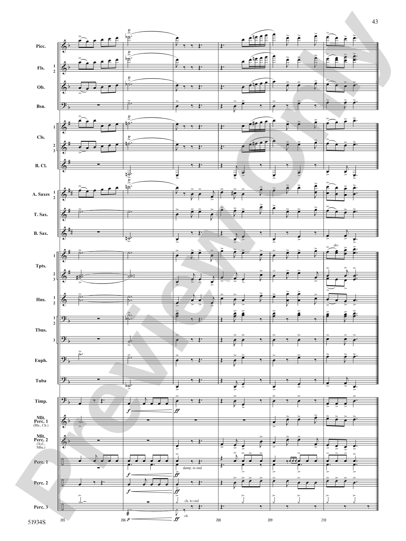 Pirates Revenge: Concert Band Conductor Score & Parts