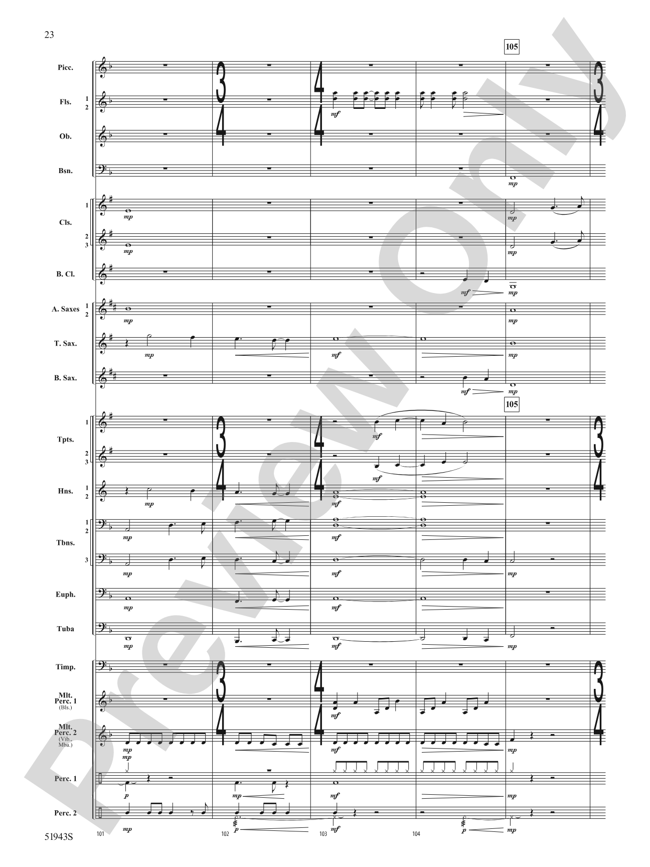 Rising From the Earth: Concert Band Conductor Score & Parts