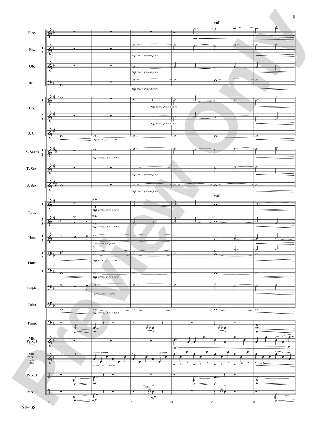 Rising From the Earth: Concert Band Conductor Score & Parts