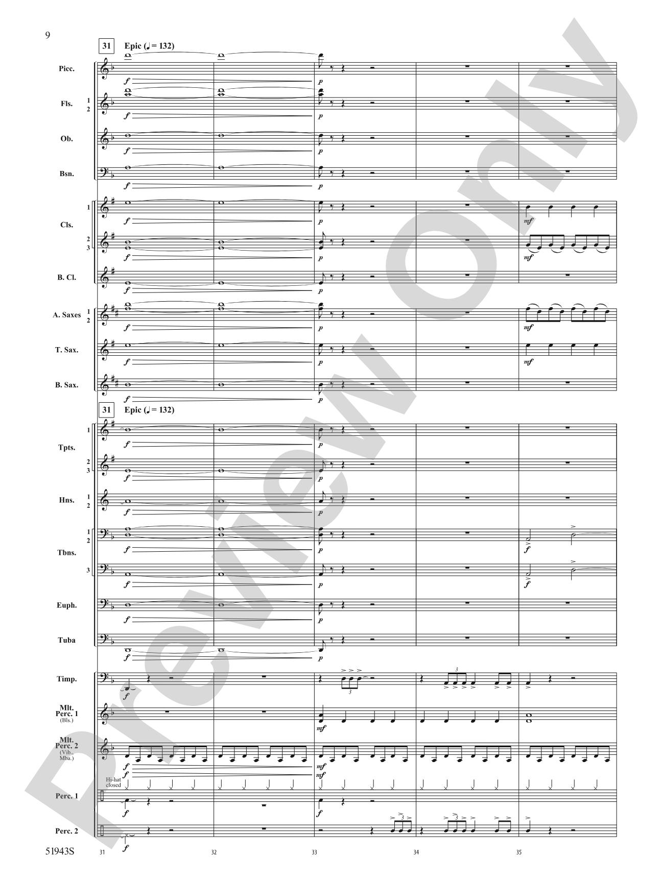 Rising From the Earth: Concert Band Conductor Score & Parts