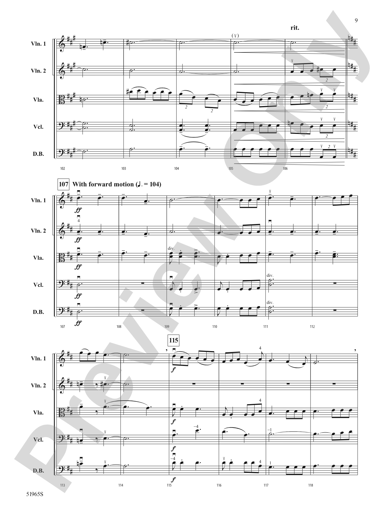 Onward: String Orchestra Conductor Score & Parts