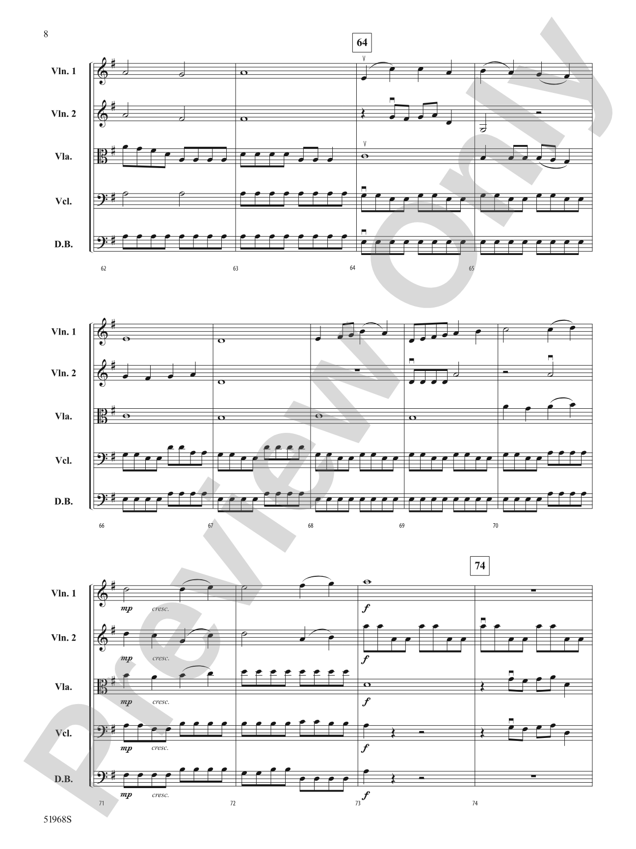 Closer to the Sky: String Orchestra Conductor Score & Parts