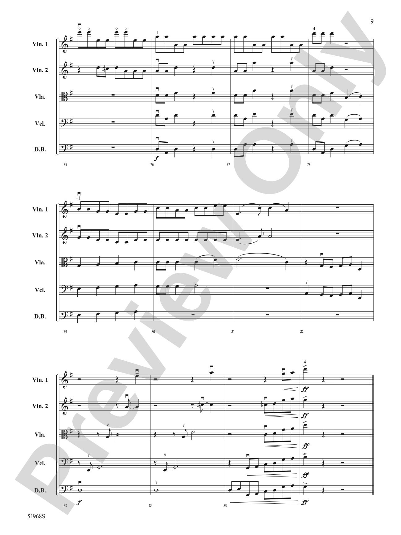 Closer to the Sky: String Orchestra Conductor Score & Parts
