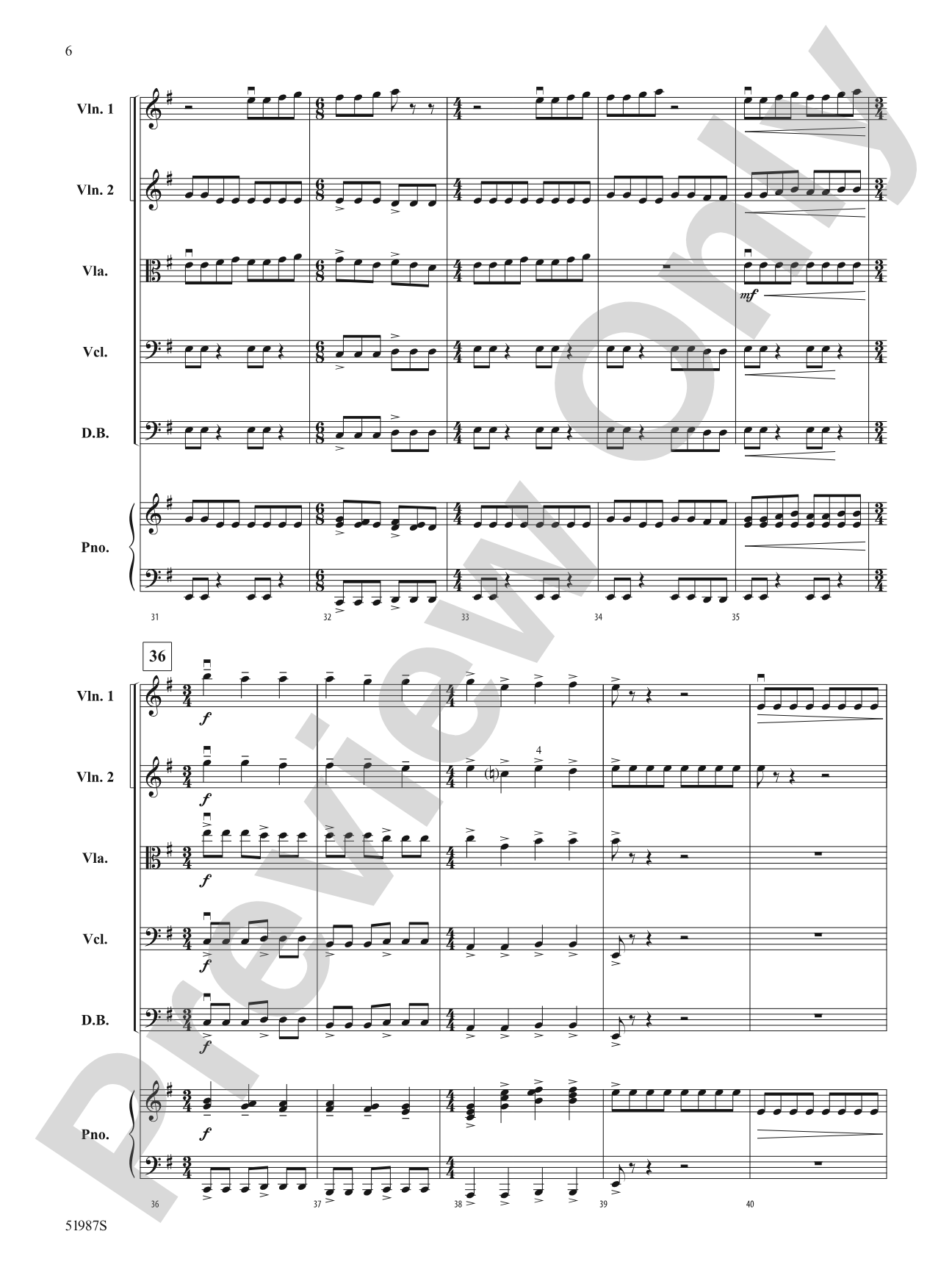 Force of Nature: String Orchestra Conductor Score & Parts