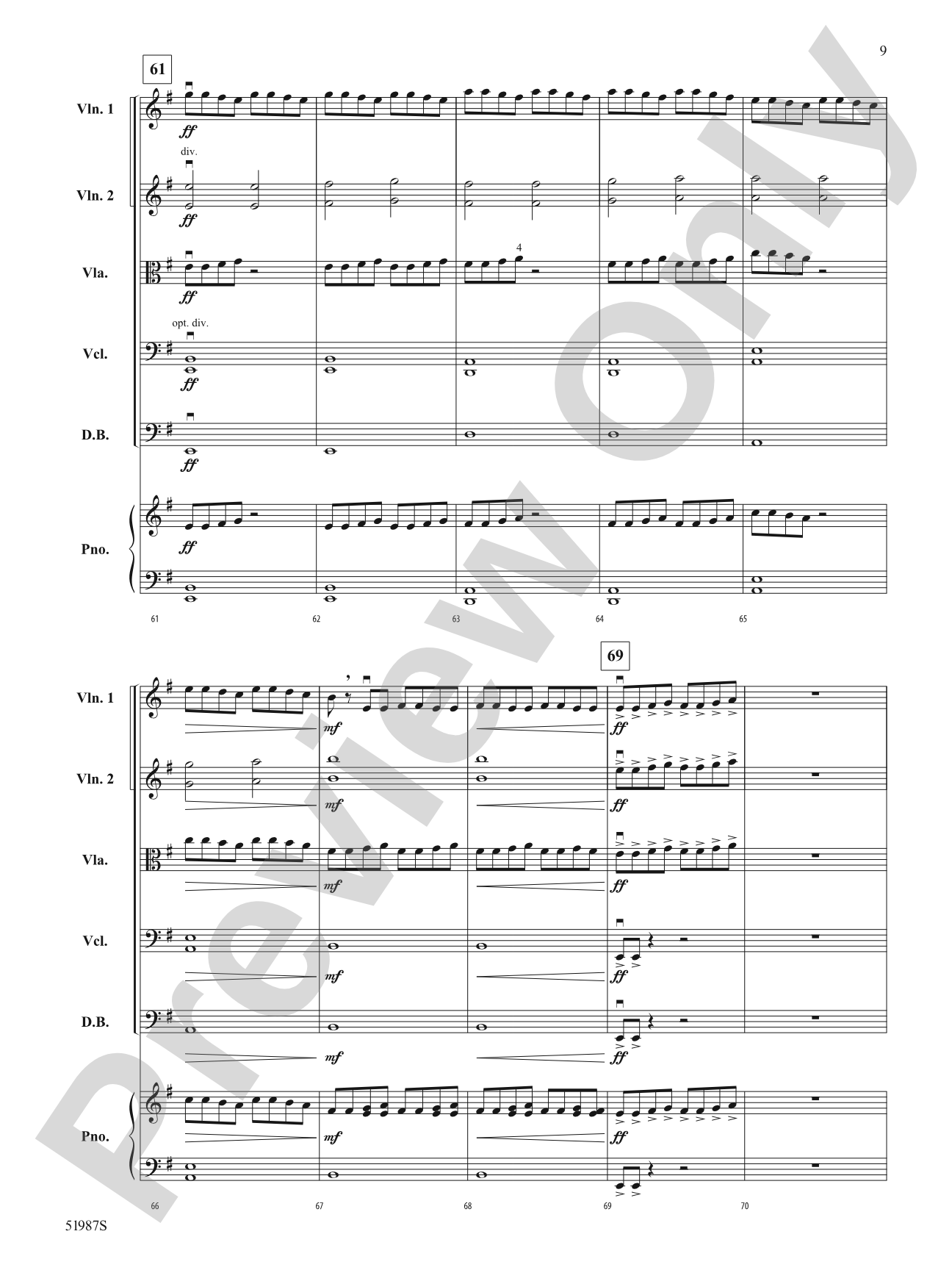 Force of Nature: String Orchestra Conductor Score & Parts
