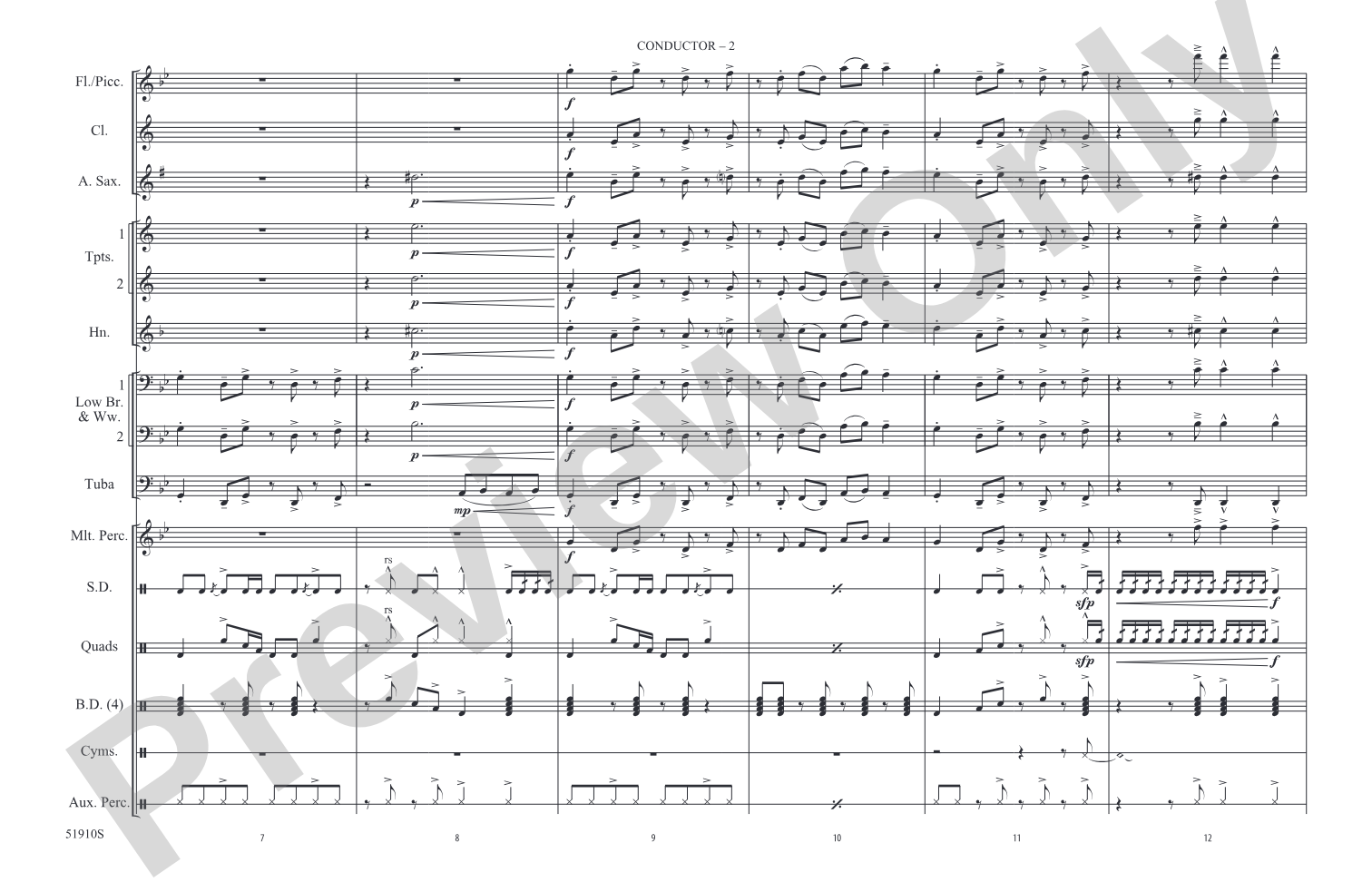 Push It: Marching Band Conductor Score & Parts