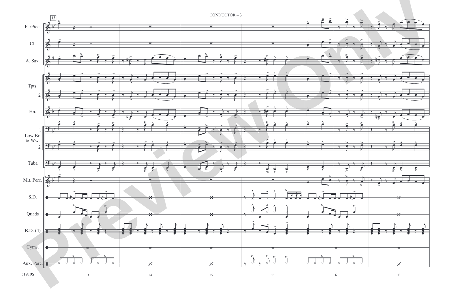 Push It: Marching Band Conductor Score & Parts