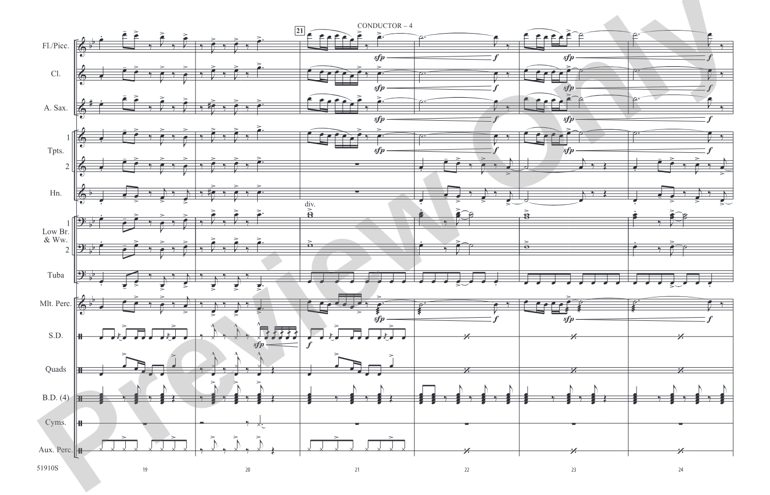Push It: Marching Band Conductor Score & Parts