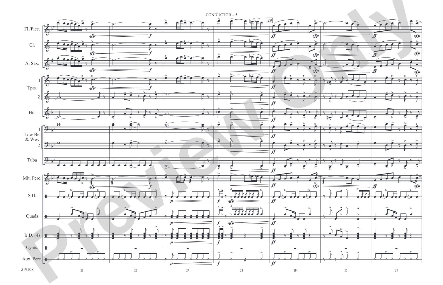 Push It: Marching Band Conductor Score & Parts