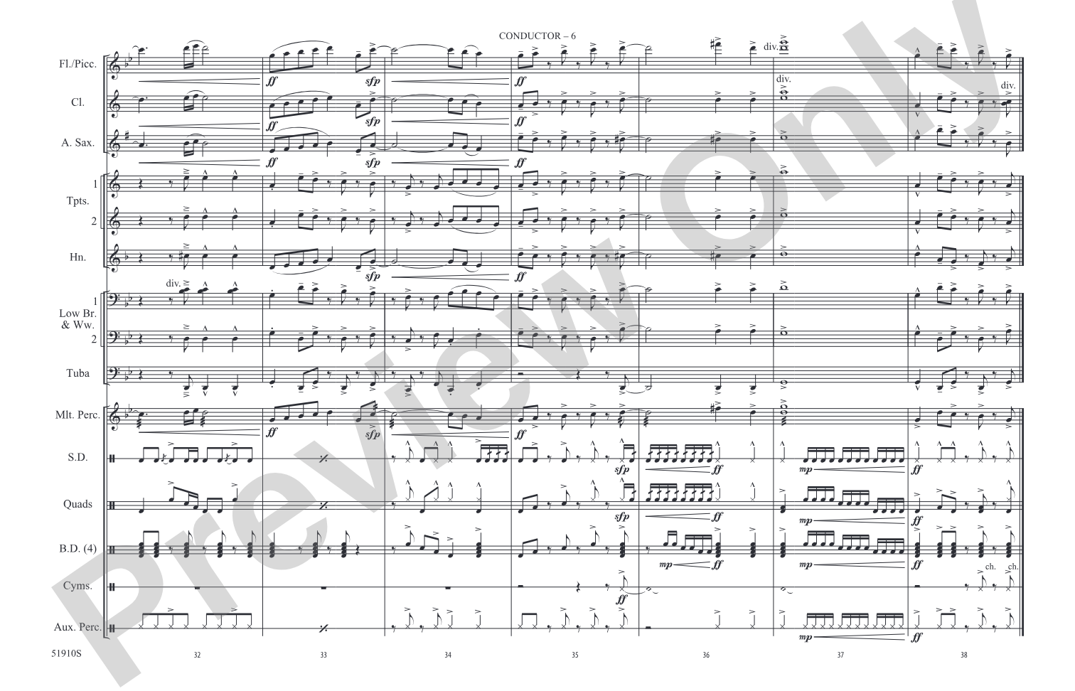 Push It: Marching Band Conductor Score & Parts