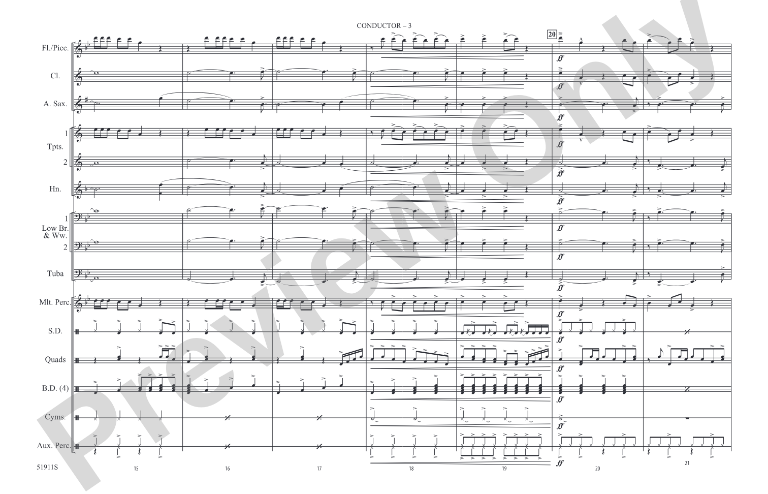 Illusion: Marching Band Conductor Score & Parts