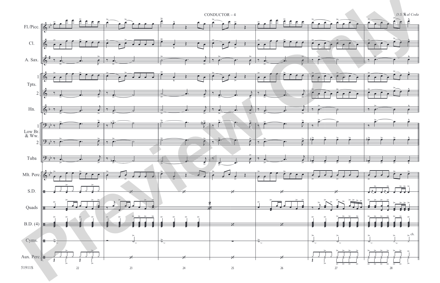 Illusion: Marching Band Conductor Score & Parts