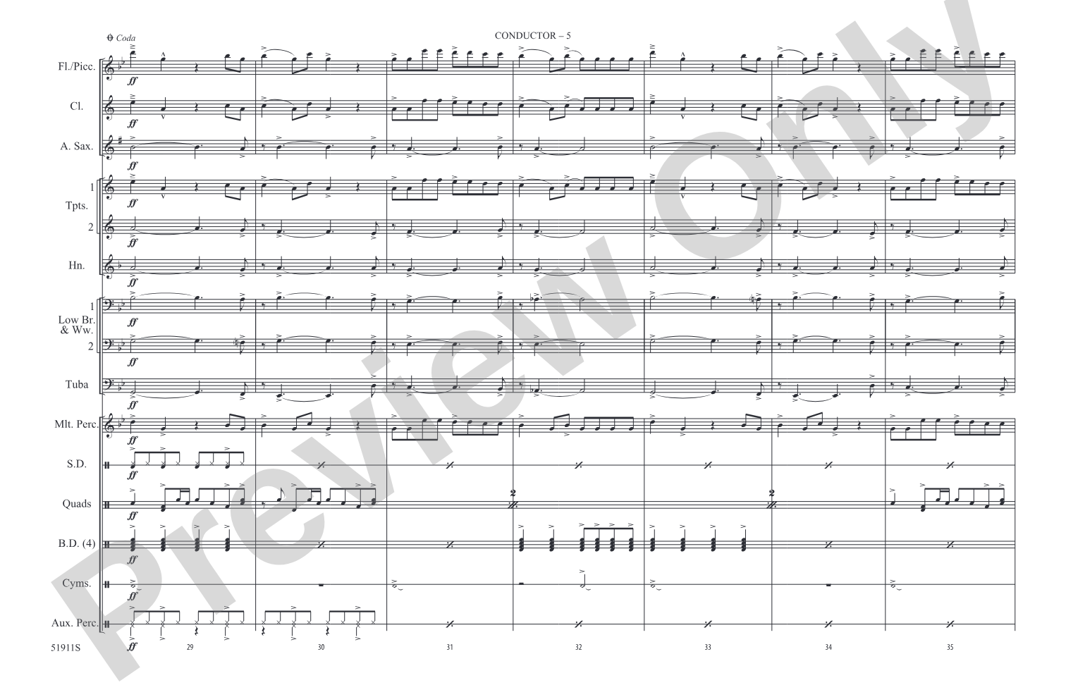 Illusion: Marching Band Conductor Score & Parts