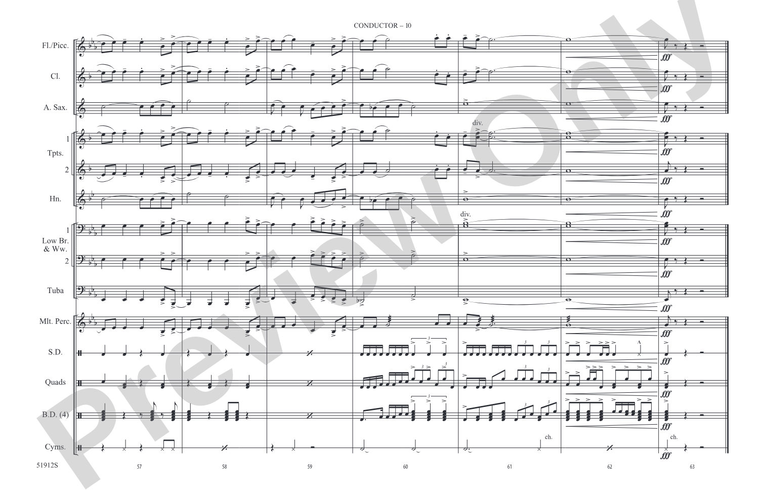 Hot N Cold: Marching Band Conductor Score & Parts