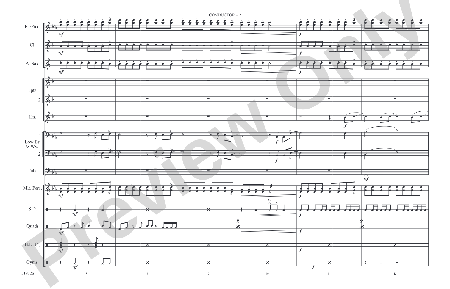 Hot N Cold: Marching Band Conductor Score & Parts