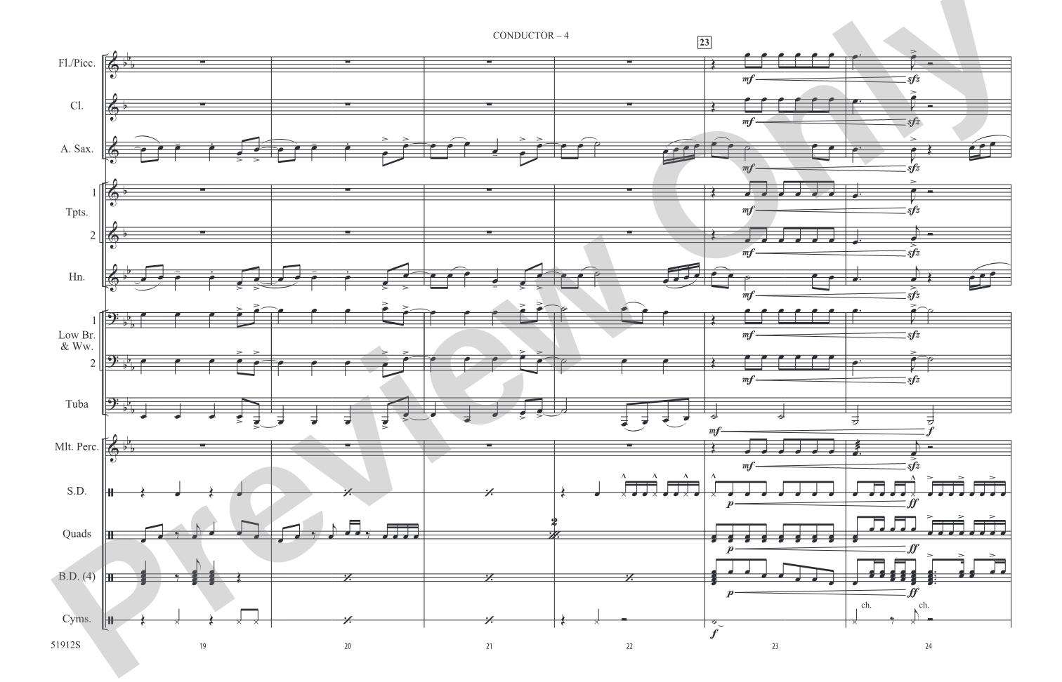 Hot N Cold: Marching Band Conductor Score & Parts