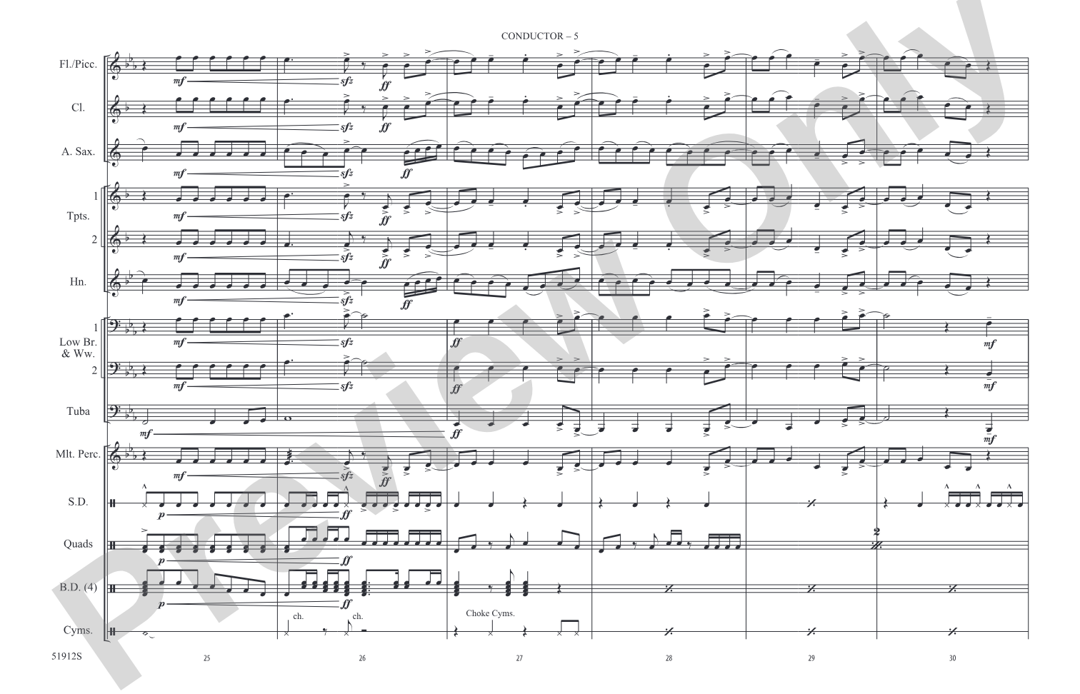 Hot N Cold: Marching Band Conductor Score & Parts
