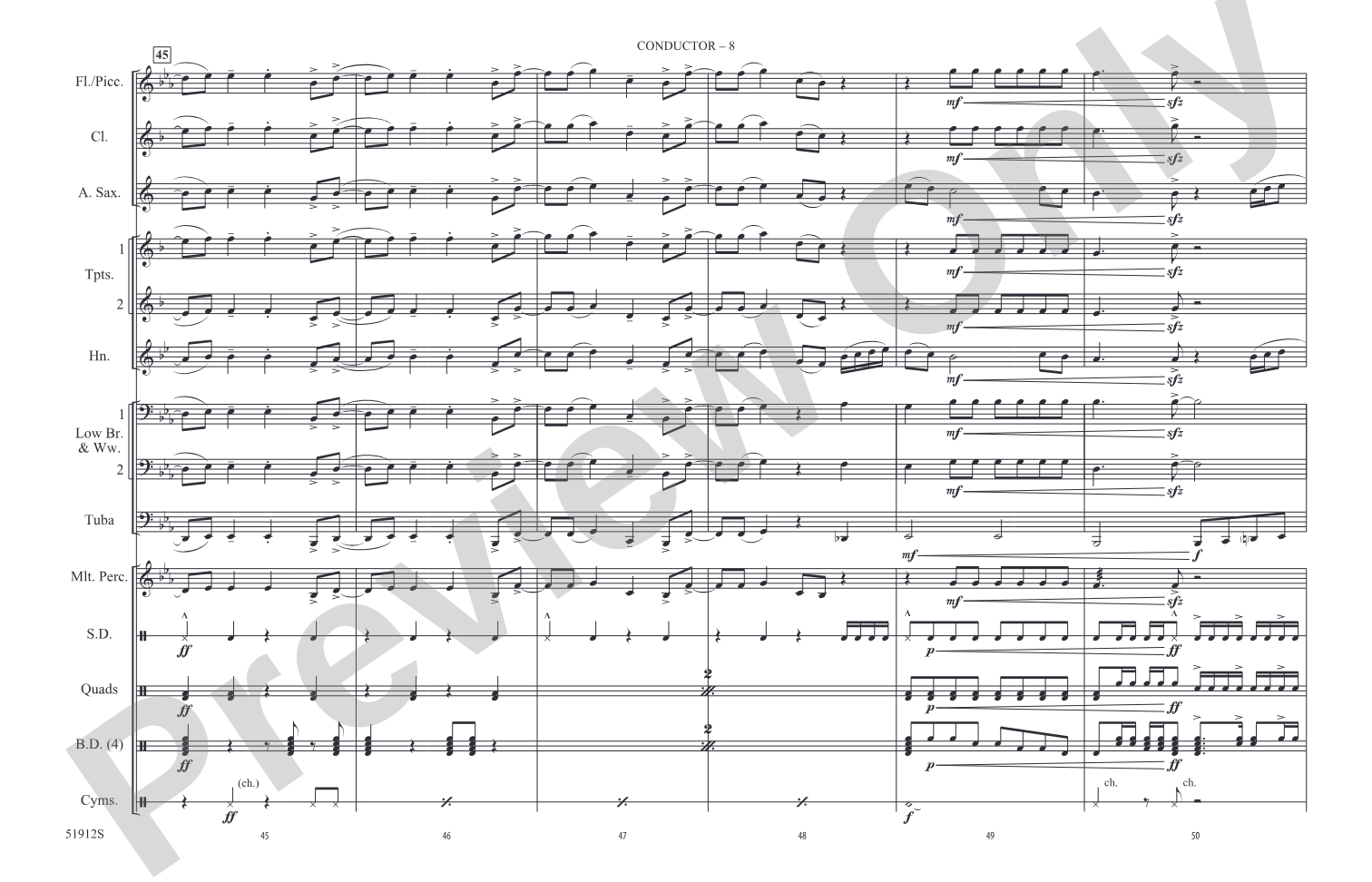 Hot N Cold: Marching Band Conductor Score & Parts