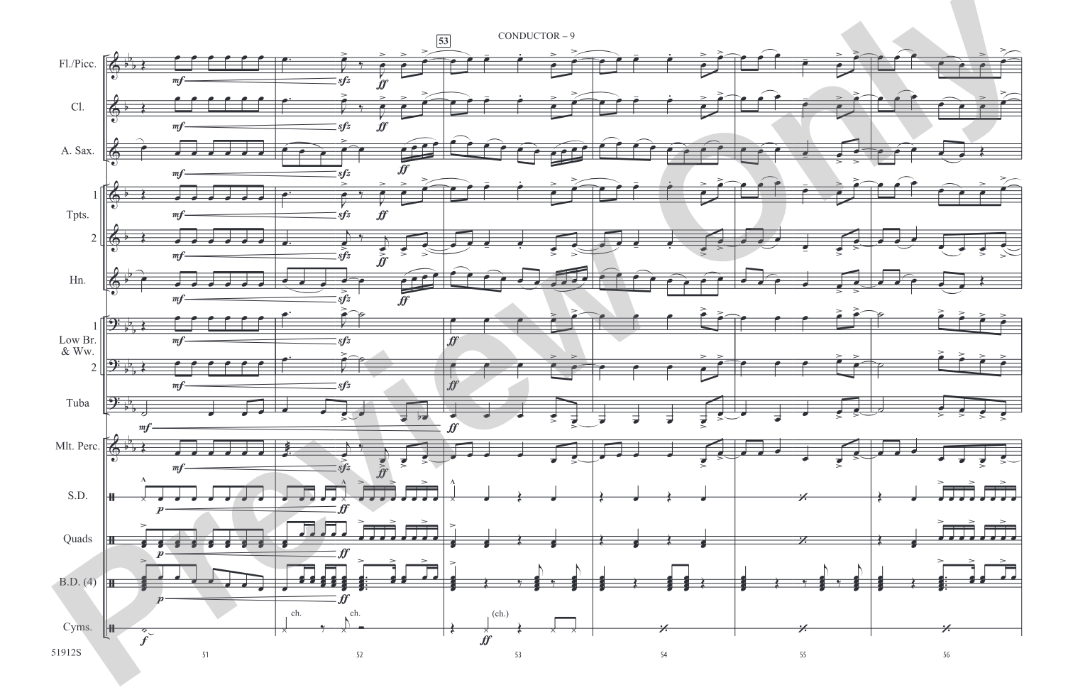 Hot N Cold: Marching Band Conductor Score & Parts