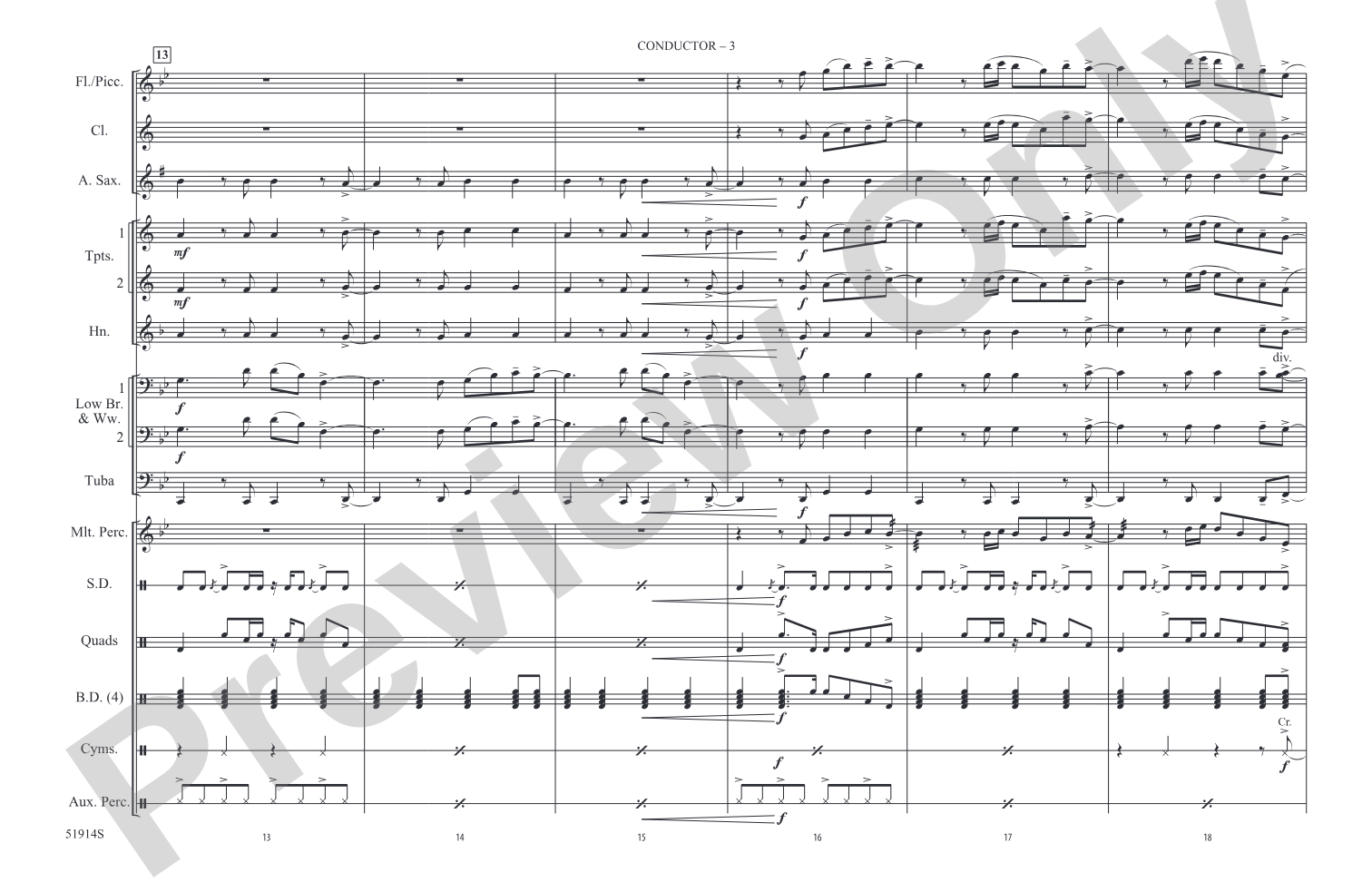 Espresso: Marching Band Conductor Score & Parts