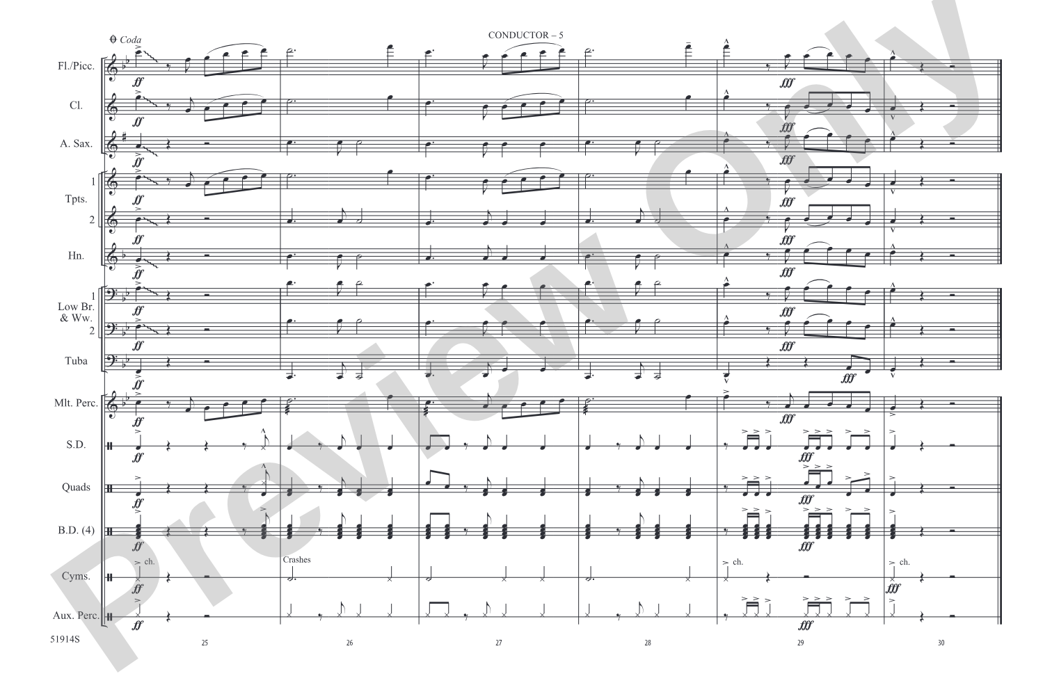Espresso: Marching Band Conductor Score & Parts