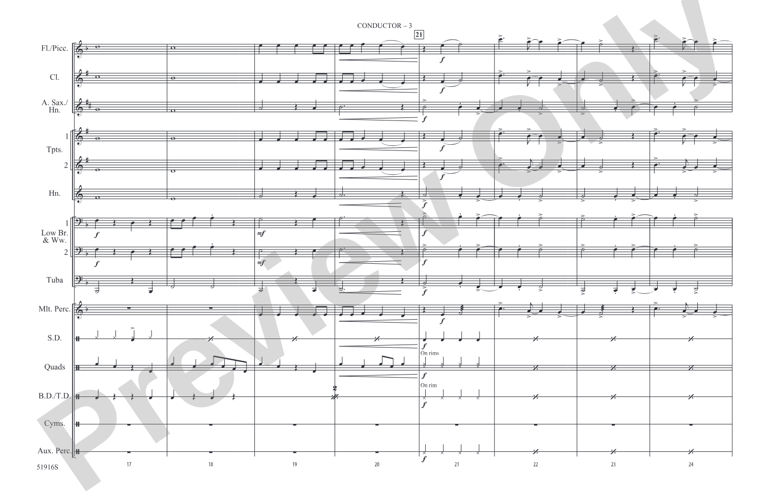 Bad Blood: Marching Band Conductor Score & Parts